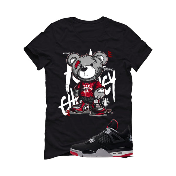Air Jordan 4 Bred Matching T-Shirt Black T-Shirt (Stitchez)| illcurrency