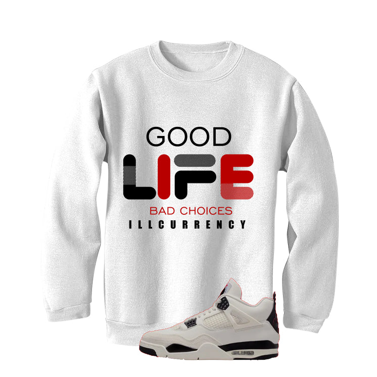 Air Jordan 4 Flight Club Matching T-Shirt, Sweatshirts & Hoodies White T-Shirt (Bad Choices)| illcurrency