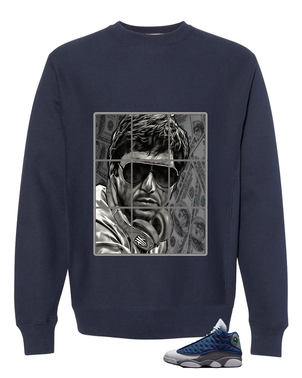 Air Jordan 13 Flint Navy Blue T-Shirt (Pacino)| illcurrency