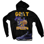 Air Jordan 4 OG Lakers Matching T-Shirt, Sweatshirts & Hoodies Black T-Shirt (GOAT 23)| illcurrency