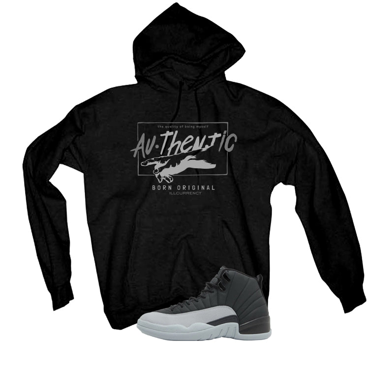 Air Jordan 12 Black/Wolf Grey Black T-Shirt (Authentic)| illcurrency