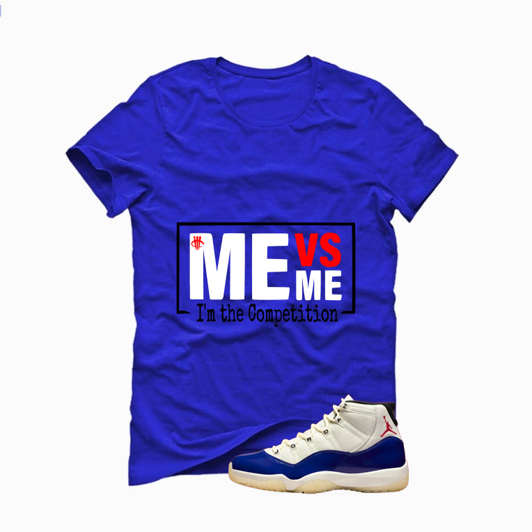 Air Jordan 11 Rare Air Matching T-Shirt, Sweatshirts & Hoodies Royal Blue T-Shirt (Me vs Me)| illcurrency