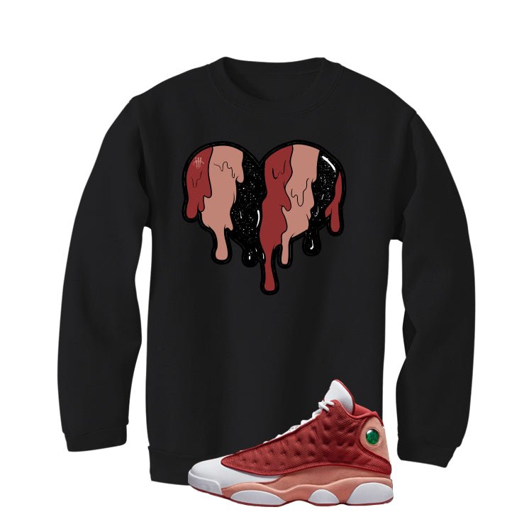 Air Jordan 13 Dune Red Black T-Shirt (Heart)| illcurrency