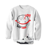Air Jordan 4 White Cement White T-Shirt (Smile)| illcurrency