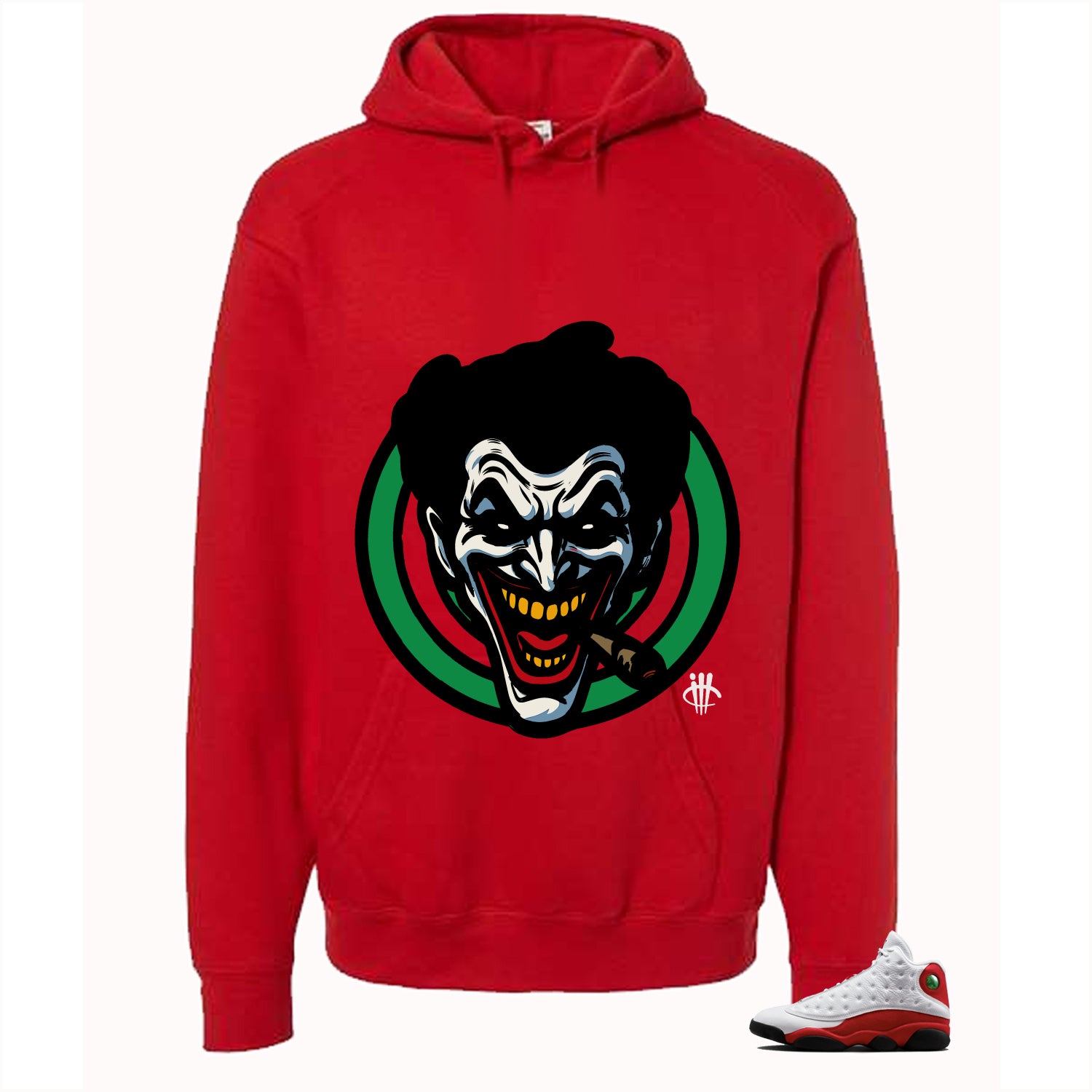 Air Jordan 13 Chicago Matching T-Shirt, Sweatshirts & Hoodies Red T-Shirt (Joke The Joker)| illcurrency