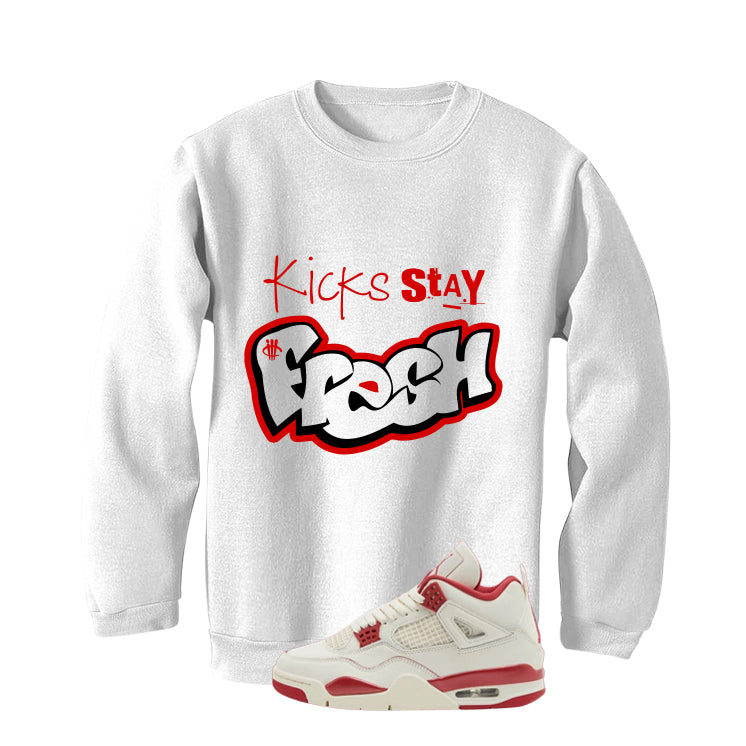 Air Jordan 4 Valentine’s Day (Sierra Red) Matching T-Shirt, Sweatshirts & Hoodies White T-Shirt (Kicks stay fresh)| illcurrency