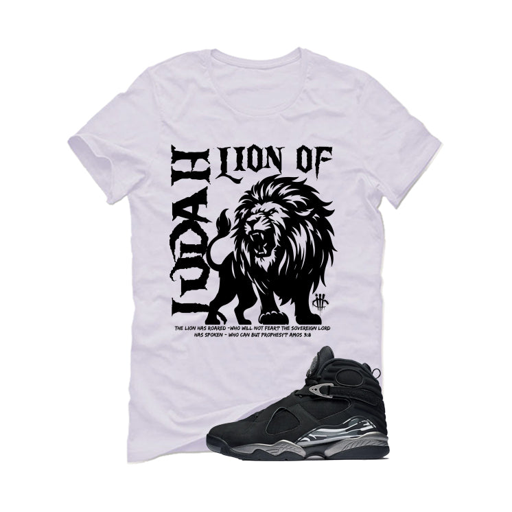 Air Jordan 8 Chrome Matching T-Shirt White T-Shirt (Lion of Judah)| illcurrency