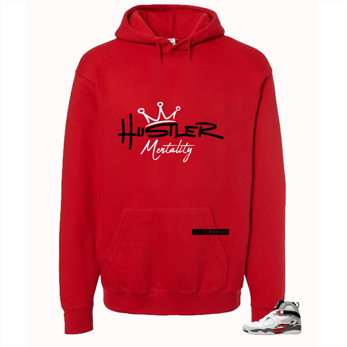 Air Jordan 8 Bugs Bunny Matching T-Shirt, Sweatshirts & Hoodies Red T-Shirt (Hustler Mentality)| illcurrency