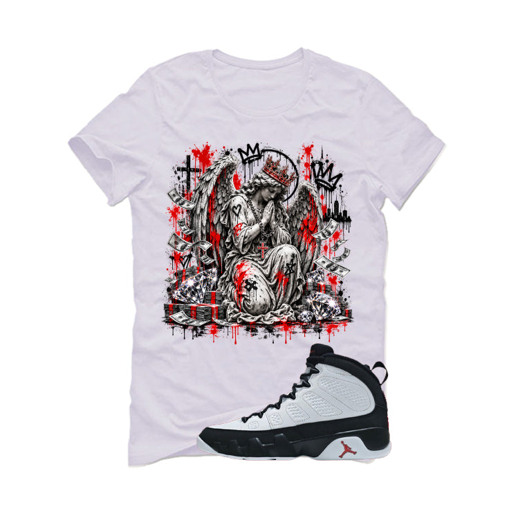 Air Jordan 9 OG Space Jam Matching T-Shirt Graffiti Angel