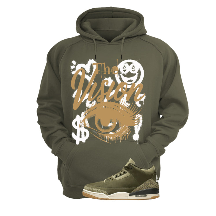 Air Jordan 3 Family Affair Matching T-Shirt, Sweatshirts & Hoodies Military Green T-Shirt (The Vision)| illcurrency
