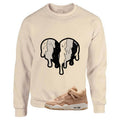 Air Jordan 4 WMNS Cozy Girl Matching T-Shirt, Sweatshirts & Hoodies Tan T-Shirt (Heart)