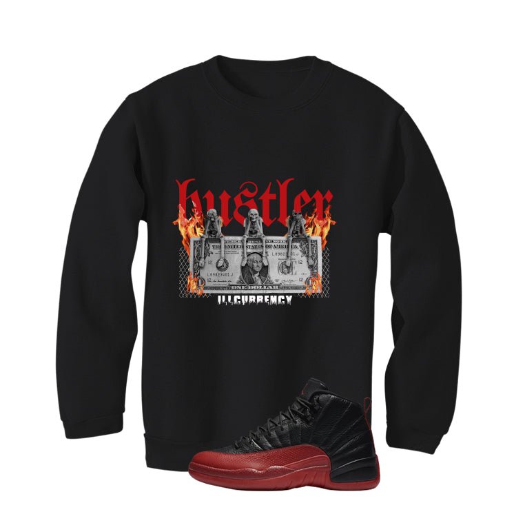 Air Jordan 12 Flu Game 2025 Black T-Shirt (See No Evil Hustler)| illcurrency