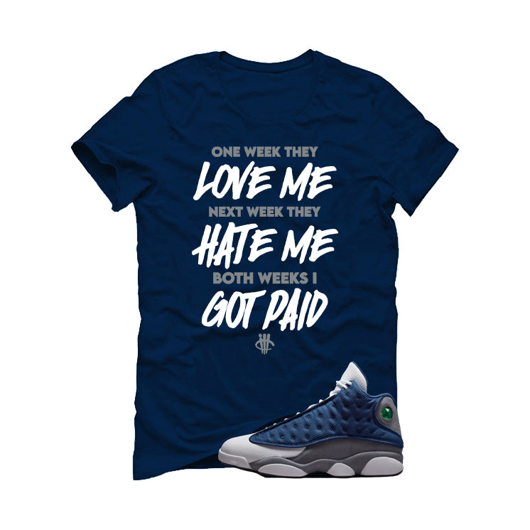 Air Jordan 13 Flint Navy Blue T-Shirt (Paid)| illcurrency