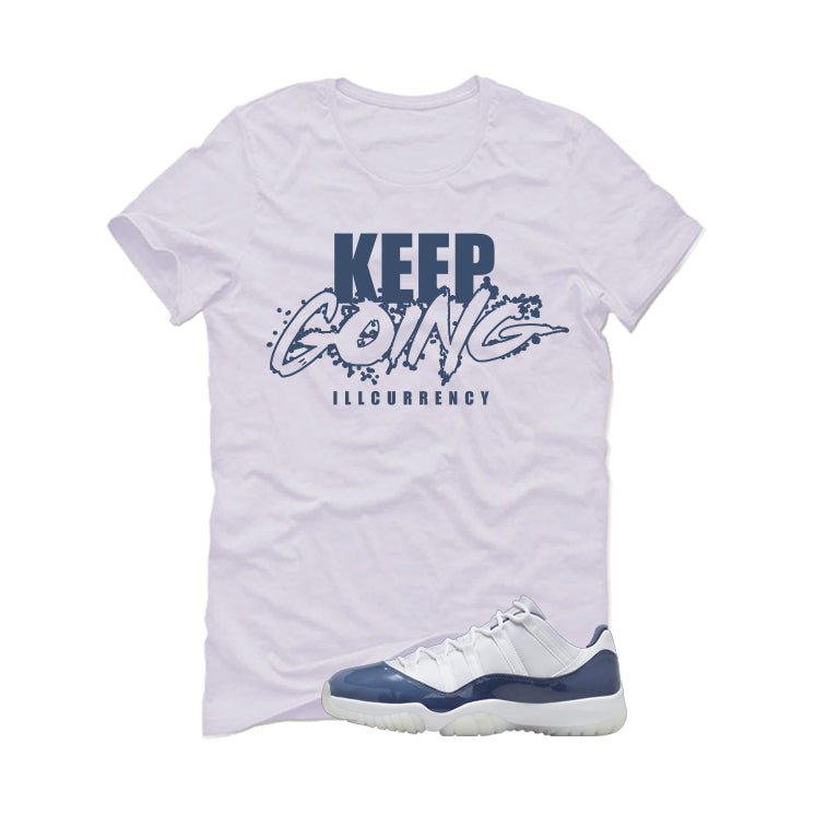 Air Jordan 11 Low Diffused Blue White T-Shirt (keep Going)| illcurrency