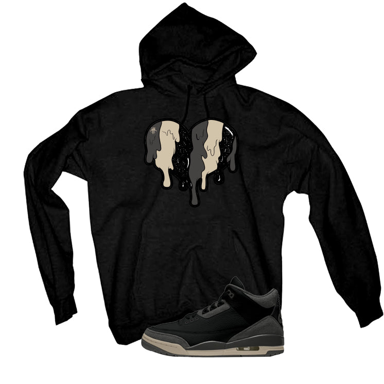 A Ma Maniere x Air Jordan 3 Black Black T-Shirt (Heart)| illcurrency