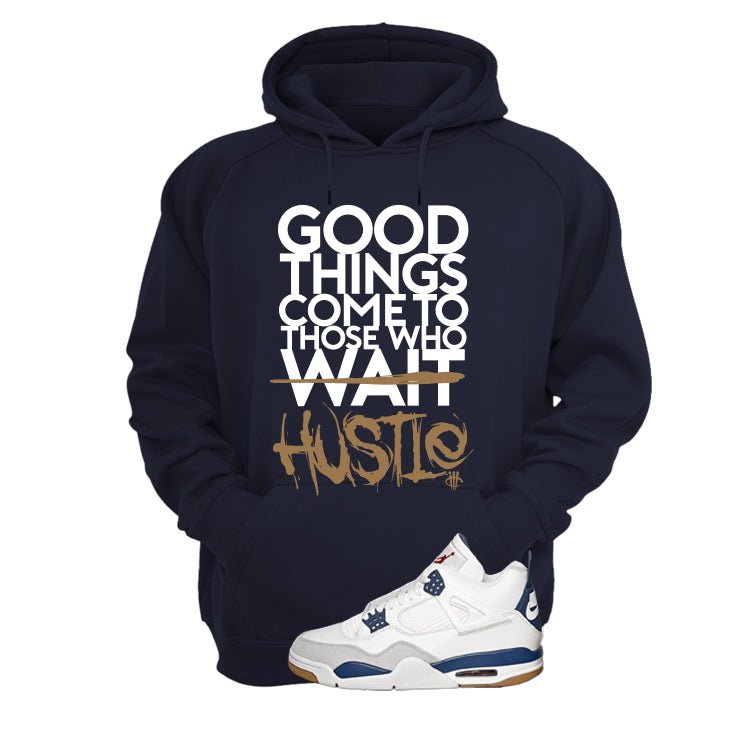 Nike SB x Air Jordan 4 Navy Navy Blue T-Shirt (Good Things)| illcurrency