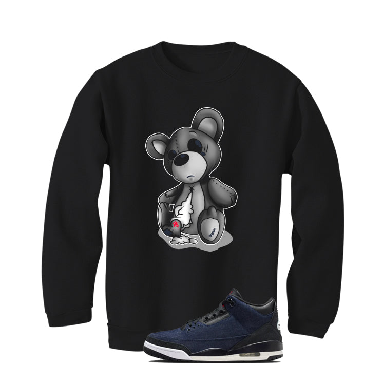 Levi’s x Air Jordan 3 Rigid Matching T-Shirt, Sweatshirts & Hoodies Black T-Shirt (Big Teddy)| illcurrency