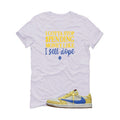 Travis Scott x Air Jordan 1 Low OG “Canary” | illcurrency White T-Shirt (STOP SPENDING MONEY)