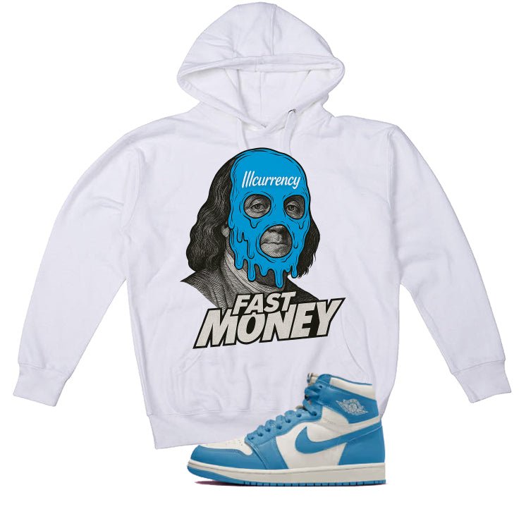 Air Jordan 1 High OG UNC Reimagined White T-Shirt (Fast Money)| illcurrency