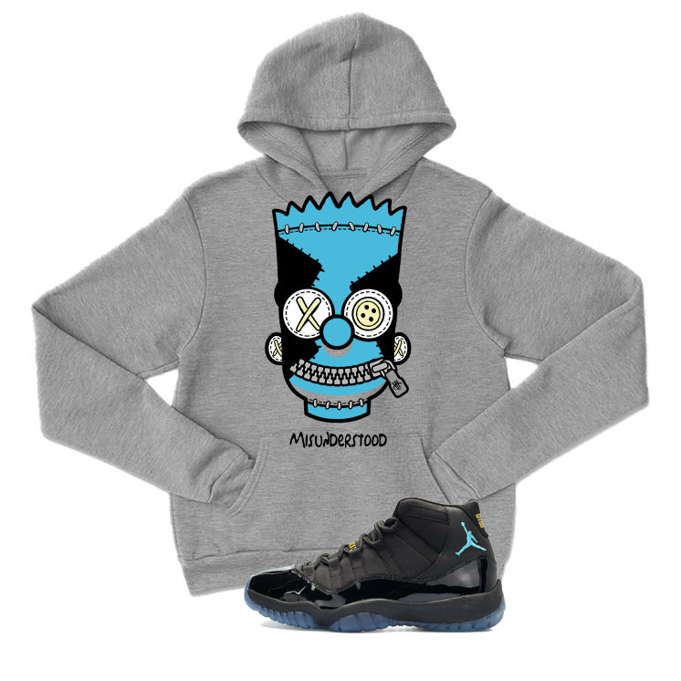 Air Jordan 11 Gamma Blue Matching T-Shirt, Sweatshirts & Hoodies Grey T-Shirt (Misunderstood)| illcurrency