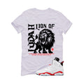 Air Jordan 6 White Infrared Matching T-Shirt Lion of Judah