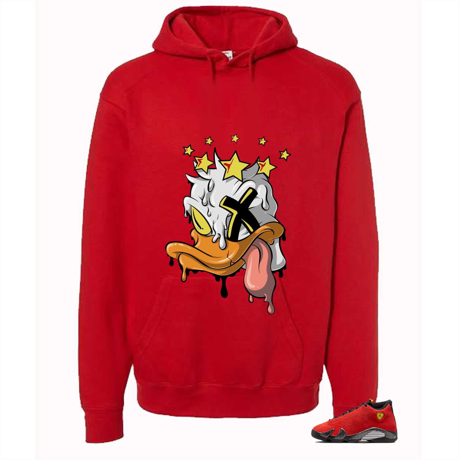 Air Jordan 14 Ferrari Red T-Shirt (ducked)| illcurrency