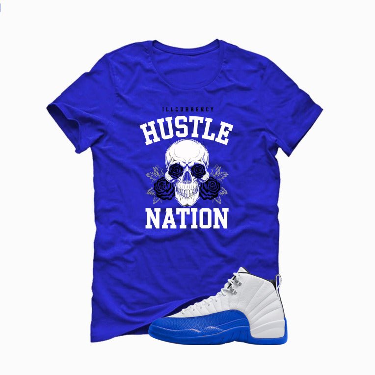 Air Jordan 12 Blueberry Royal Blue T-Shirt (Hustle Nation)| illcurrency