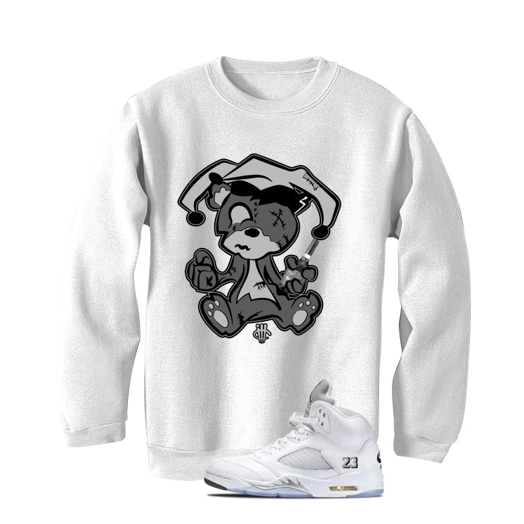 Air Jordan 5 OG White Metallic Matching T-Shirt, Sweatshirts & Hoodies White T-Shirt (Teddy Joker)| illcurrency