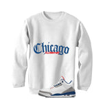 Air Jordan 3 True Blue Matching T-Shirt White T-Shirt (Chicago)| illcurrency