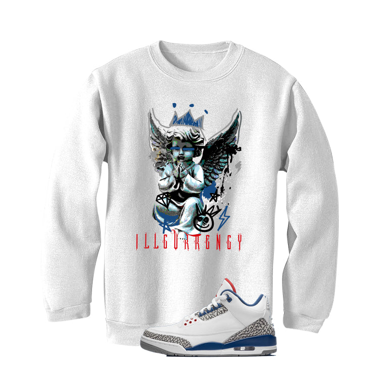 Air Jordan 3 True Blue Matching T-Shirt White T-Shirt (Graffiti Angel)| illcurrency