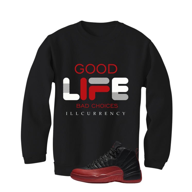 Air Jordan 12 Flu Game 2025 Black T-Shirt (Bad Choices)| illcurrency