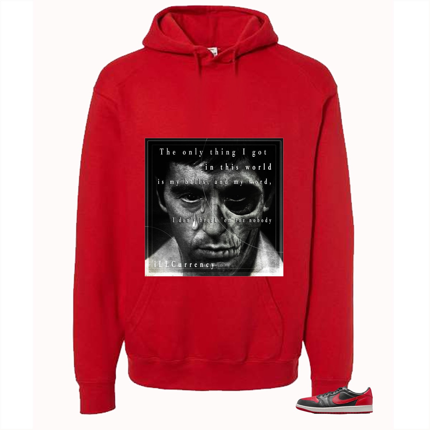 Air Jordan 1 Low OG Banned Matching T-Shirt, Sweatshirts & Hoodies Red T-Shirt (Only Thing I Got)| illcurrency
