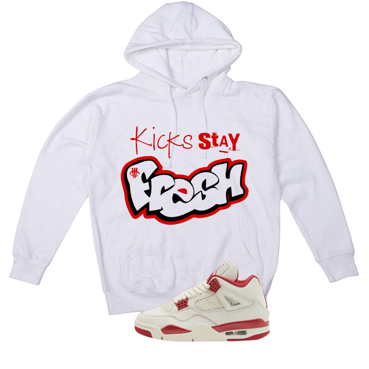 Air Jordan 4 Valentine’s Day (Sierra Red) Matching T-Shirt, Sweatshirts & Hoodies White T-Shirt (Kicks stay fresh)| illcurrency
