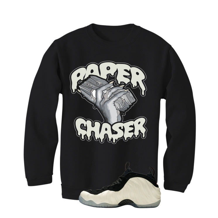 Nike Foamposite Pro Pearl Matching T-Shirt, Sweatshirts & Hoodies Black T-Shirt (Paper Chaser)| illcurrency
