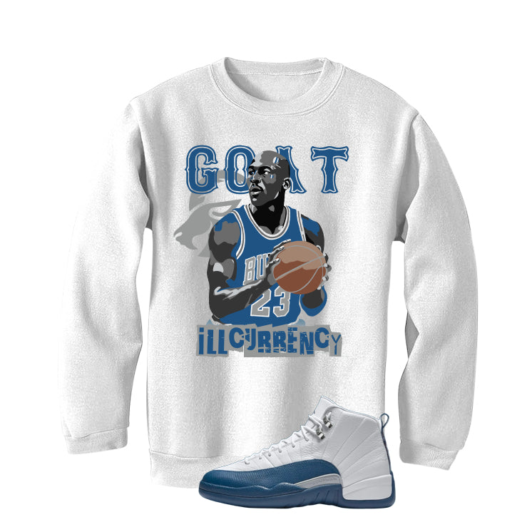 Air Jordan 12 French Blue White T-Shirt (MJ GOAT)| illcurrency
