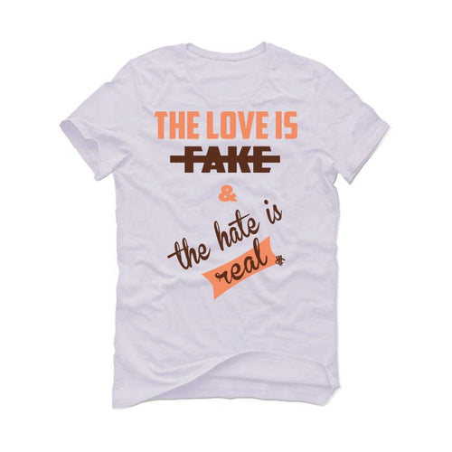 Air Jordan 1 High OG WMNS “Dusted Clay” | illcurrency White T-Shirt (Love is Fake)