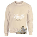 Air Jordan 6 Sail/Neutral Olive Matching T-Shirt, Sweatshirts & Hoodies Tan T-Shirt (Hustle By Any Means)