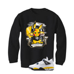 Air Jordan 4 Tour Yellow Matching T-Shirt Black T-Shirt (Mad Gamer)| illcurrency