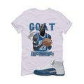 Air Jordan 12 French Blue White T-Shirt (MJ GOAT)| illcurrency