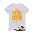 Air Jordan 4 Tour Yellow Matching T-Shirt White T-Shirt (Loyal)| illcurrency