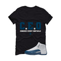 Air Jordan 12 French Blue Black T-Shirt (Ceo)| illcurrency