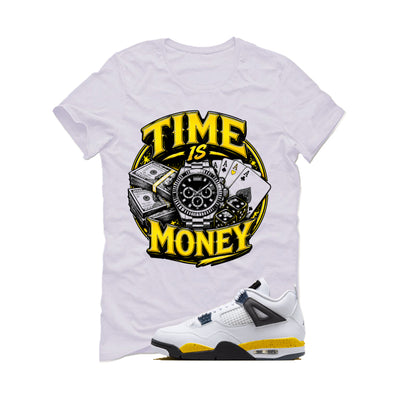 Air Jordan 4 Tour Yellow Matching T-Shirt Time is Money