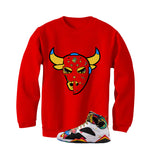 Air Jordan 7 Miro Matching T-Shirt Red T-Shirt (Jason Mask)| illcurrency