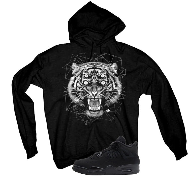 Air Jordan 4 Black Cat Matching T-Shirt, Sweatshirts & Hoodies Black T-Shirt (Four Eyes)| illcurrency