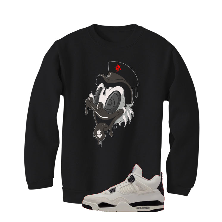 Air Jordan 4 Flight Club Matching T-Shirt, Sweatshirts & Hoodies Black T-Shirt (Money Duck)| illcurrency