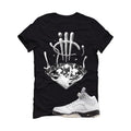 Air Jordan 5 White Black Black T-Shirt (Drip)| illcurrency