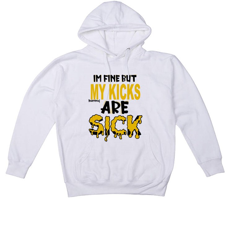 Air Jordan 1 High OG “Yellow Ochre” | illcurrency White T-Shirt (IM FINE BUT MY KICKS ARE SICK)