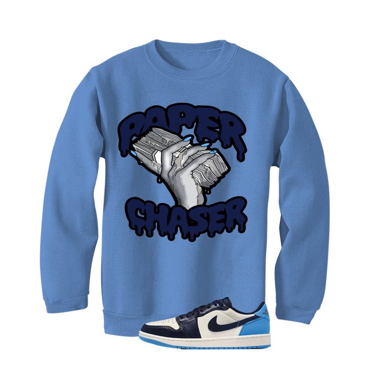 Nike Air Jordan 1 Low OG Obsidian Carolina Blue T-Shirt (Paper Chaser)| illcurrency
