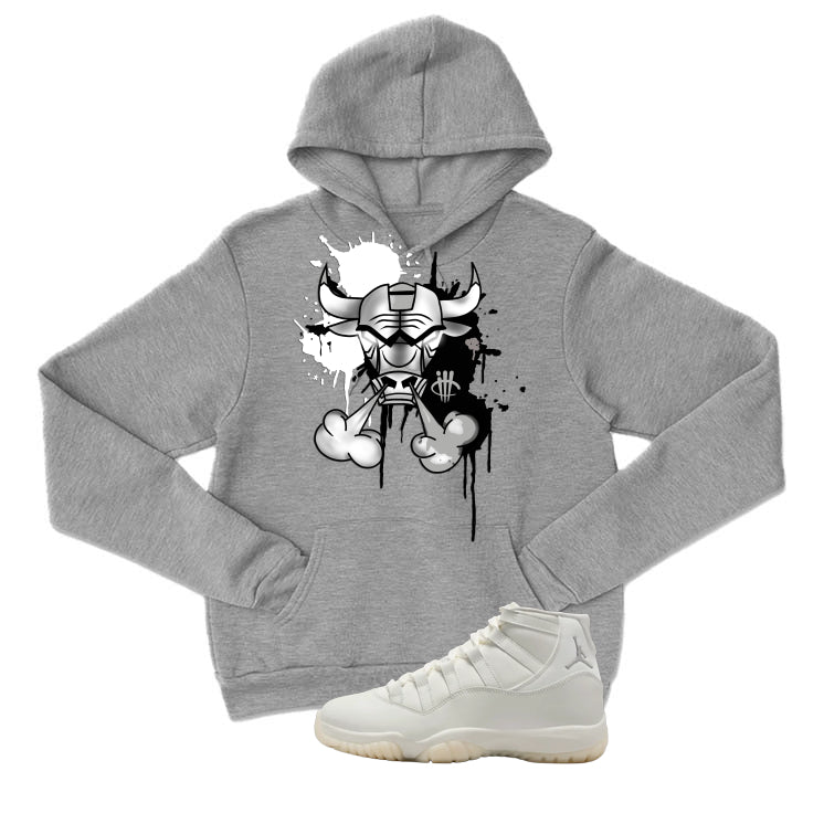 Air Jordan 11 WMNS Pearl Matching T-Shirt, Sweatshirts & Hoodies Grey T-Shirt (Iron Bull)| illcurrency