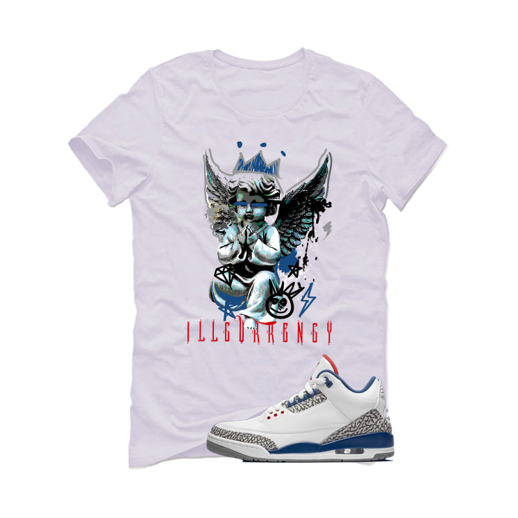 Air Jordan 3 True Blue Matching T-Shirt White T-Shirt (Graffiti Angel)| illcurrency